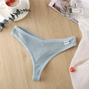 "Premium Cotton Thongs for Women: Elegant G-String Panties with Solid Colors, T-Back Design, and Comfortable Fit in Sizes M-XL - Intimate Lingerie Collection"