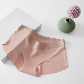 "Premium Ice Silk Seamless Panties: Women's Comfortable Low-Waist Briefs in Large Size, Ideal for Maternity Wear and Sexy Lingerie"